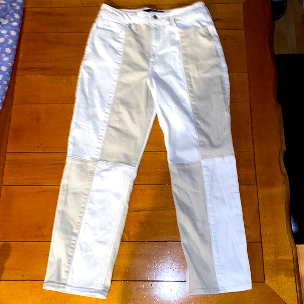 HOLLISTER Patchwork Ultra High Rise Vintage Straight Jeans, W 29, L 27